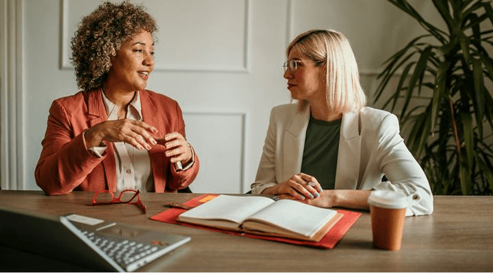 Business owners having a conversation