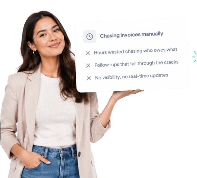 Business owner showing the old invoicing process